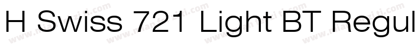 H Swiss 721 Light BT Regular字体转换